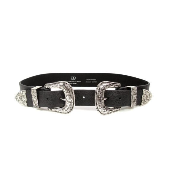B-Low the Belt Accessories - B-LOW THE BELT 2-Buckle Leather Belt